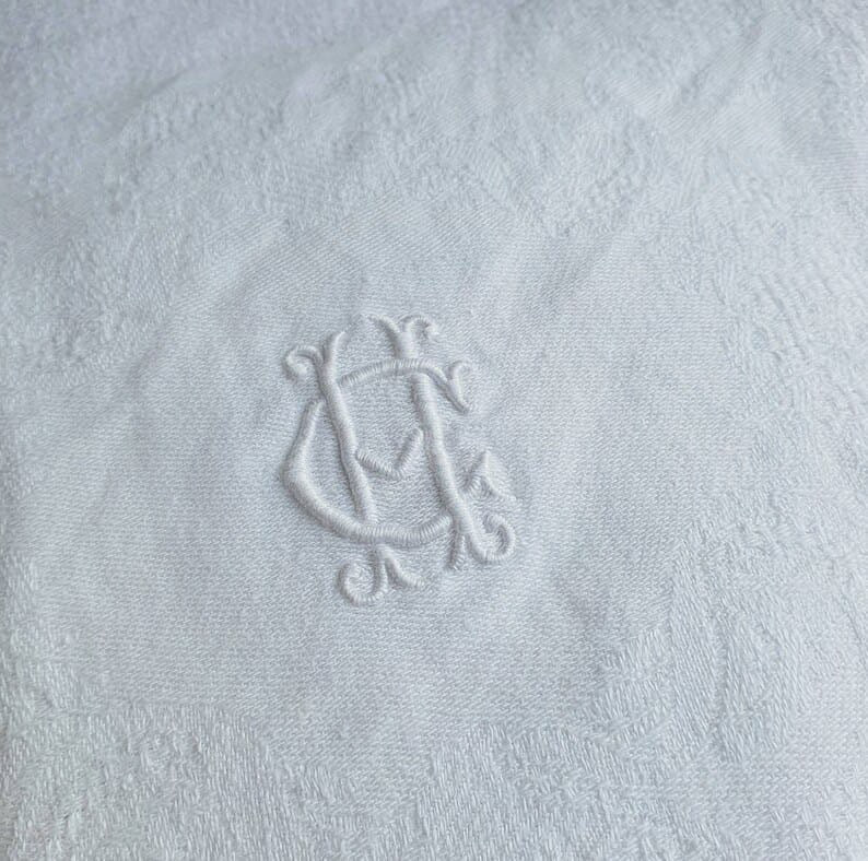 French Antique Set of 8 Beautiful French Antique Linen and Etsy