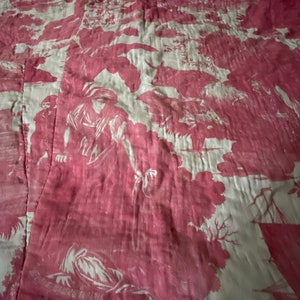 18 th century Toile de Jouy bed cover image 5