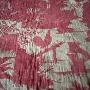 18 th century Toile de Jouy bed cover image 4