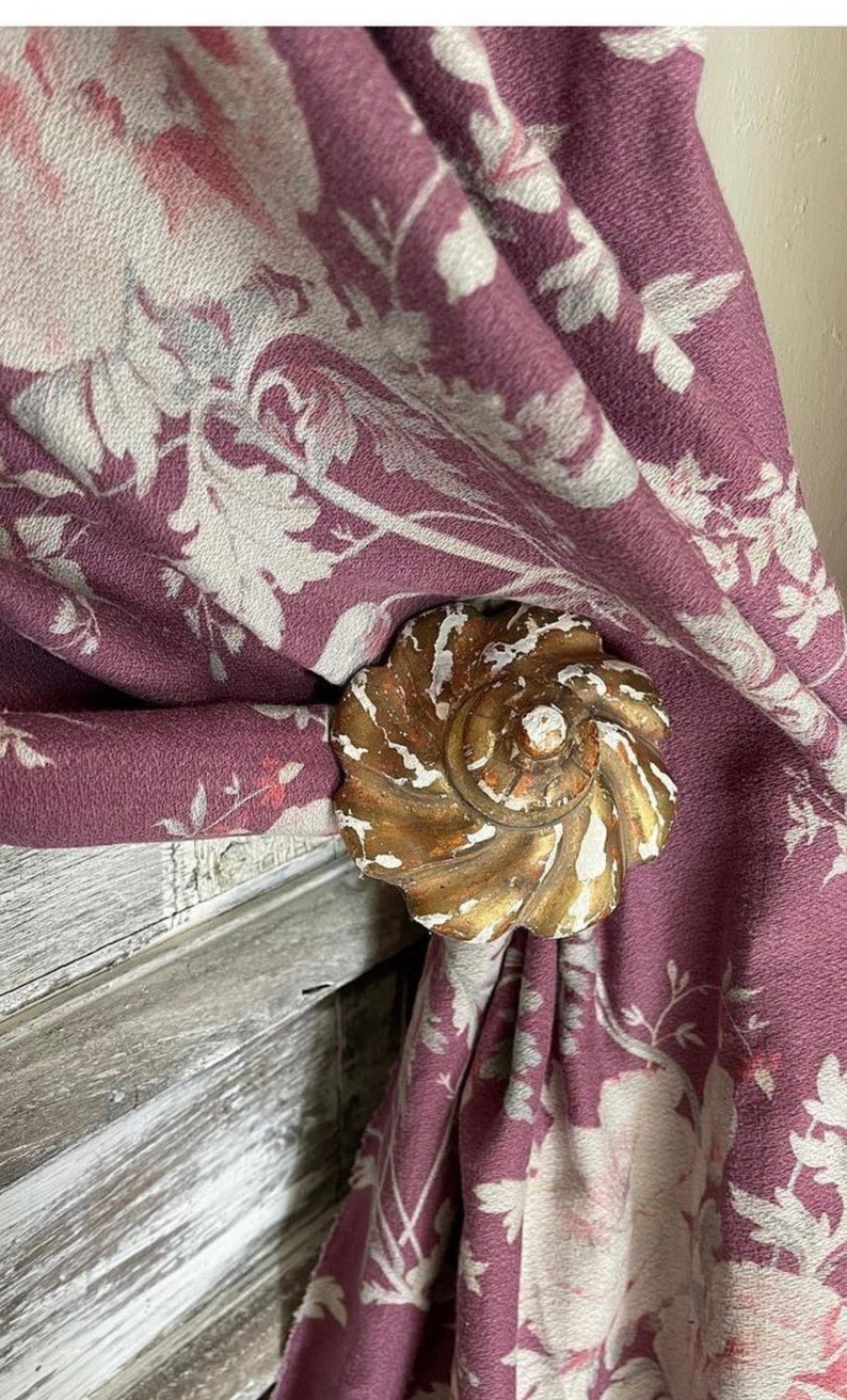 French Antique Chateau Curtain Etsy