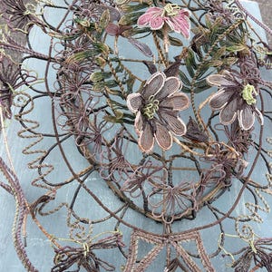 french 19 th c beaded bouquet