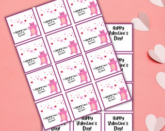 Printable Valentine's Day Cards, Valentines day set for teachers, class valentines day card , printable valentines cards