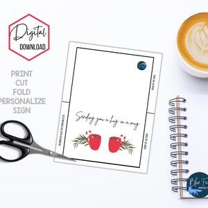 Printable Christmas Greeting Card, Instant Download, 7x5 Inch Cards for ...