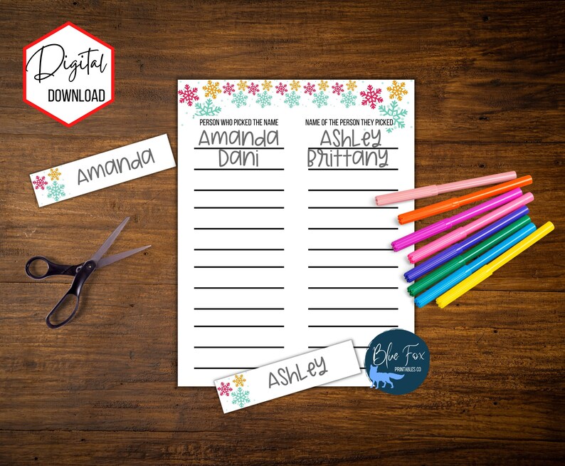 Let's Draw Names for Christmas Gifts, Christmas Gift Drawing, Christmas