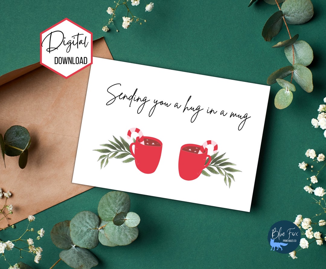Printable Christmas Greeting Card, Instant Download, 7x5 Inch Cards for ...
