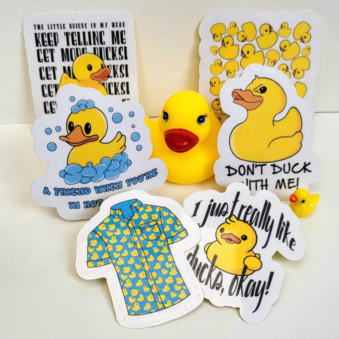 Rubber Duck Sticker Set Duck Bundle Etsy