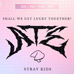 Streunende Kinder ATE Svg, Png, Pdf, Jpg | Stray Kids Druckbarer Aufkleber | Vektordateien für Cricut und Silhouette | Kpop-Star-Svg