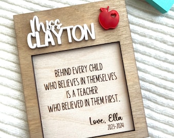Personalized Teacher Notepad Holder | Teacher Appreciation Gift | Holiday Gift for Teacher 2025 | Christmas Teacher Present