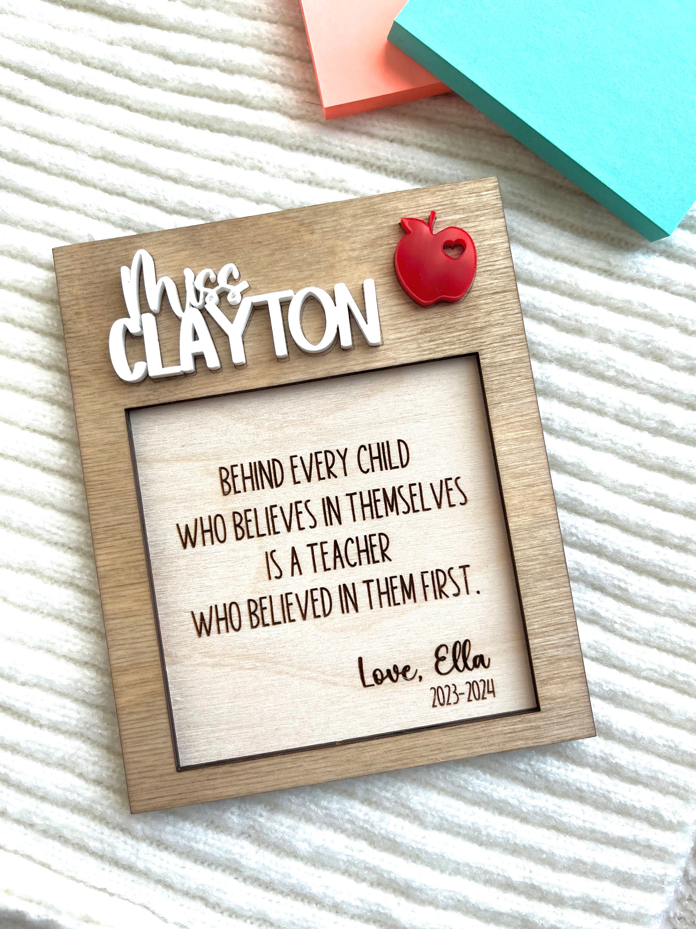 Personalized Teacher Notepad Holder: Teacher Appreciation Gift