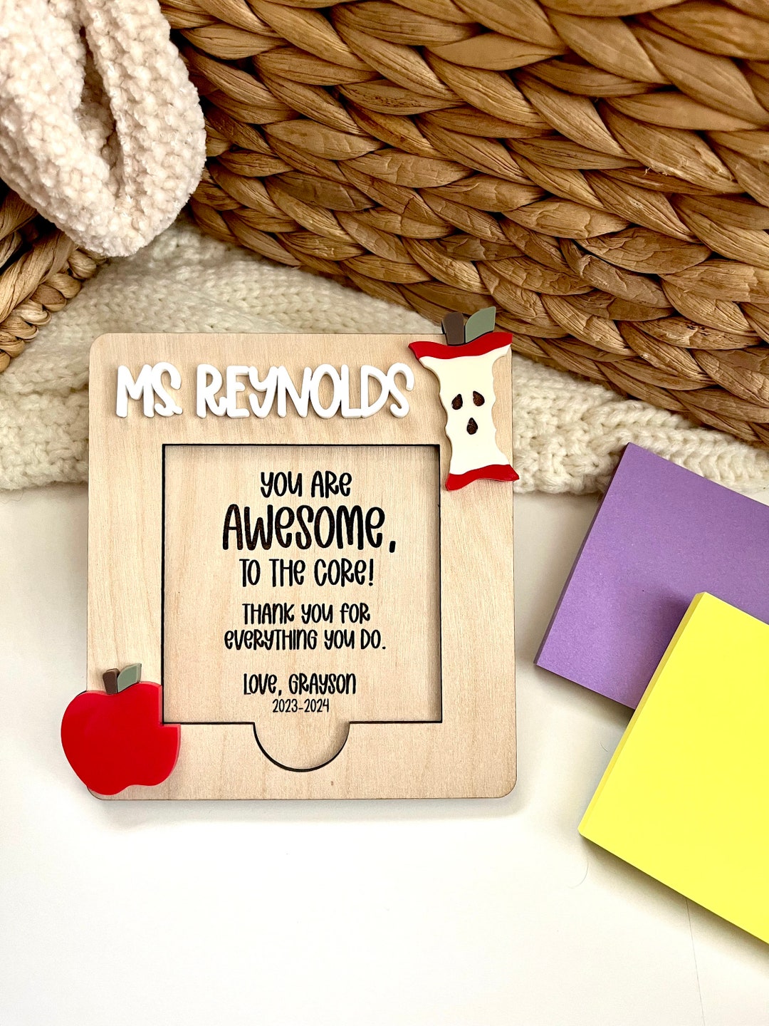 Teacher Gift | Teacher Appreciation Gift | Sticky Notepad Holder ...