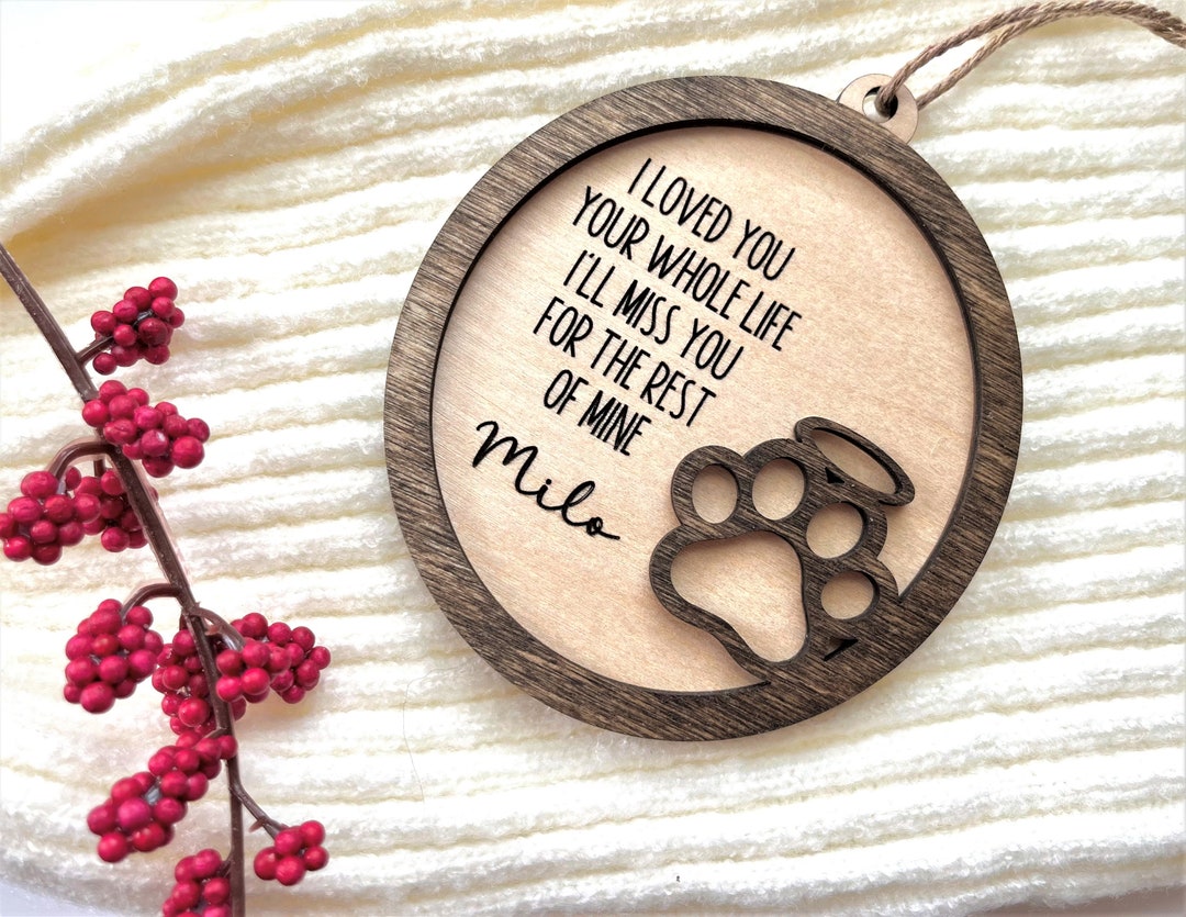 Personalized Pet Memorial Ornament: Engraved Dog Loss Gift - Etsy