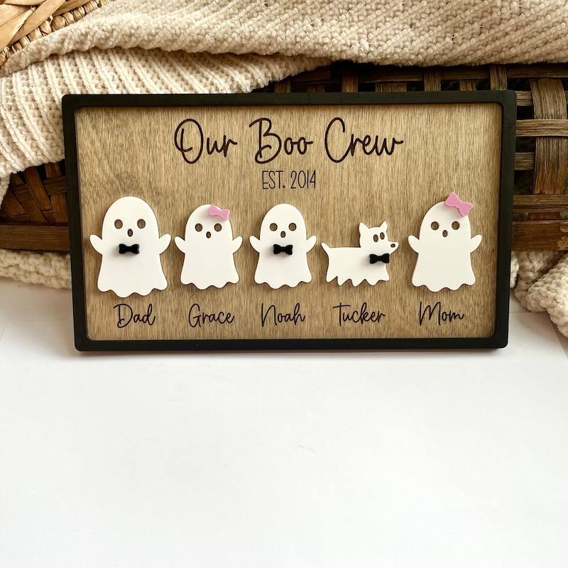 👻 Spooktacular Halloween Party! 👻Personalized Halloween Sign, Personalized Fall Decor, Family Halloween Sign, Custom Halloween Ghost Sign