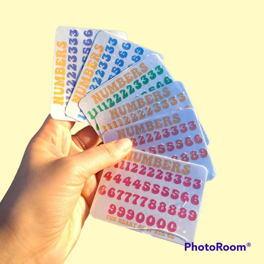 Click Number Sticker Number Stickers for Decorating, Journaling, Planners, Cards, and More ...