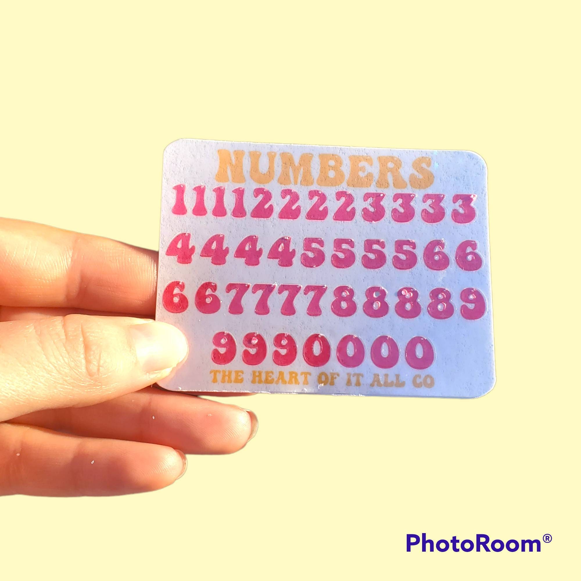 Word Number Sticker Number Stickers for Decorating, Journaling, Planners, Cards, and More ...