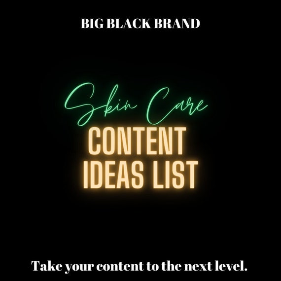 25 Skin Care Content List Etsy