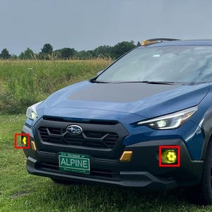 Yellow Fog Light Tint Overlays for 2024+ Subaru Crosstrek Wilderness | Die-Cut Vinyl Film (Set of 2)