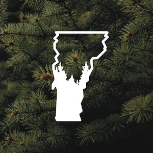 Vermont Pine Tree Vinyl Decal | Laptop Decal | Car Decal | Water Bottle Decal