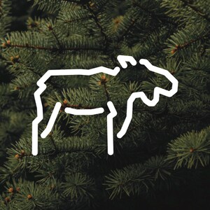 Moose Vinyl Decal | Laptop Decal | Car Decal | Water Bottle Decal