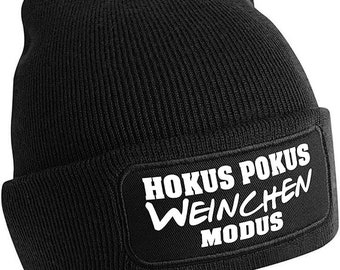 BeanieHokus Pokus Weinchen Modu Mütze Unisex Strickmütze Wintermütze Farbauswahl weiche Skimütze Kopfbedeckung für Après-Ski