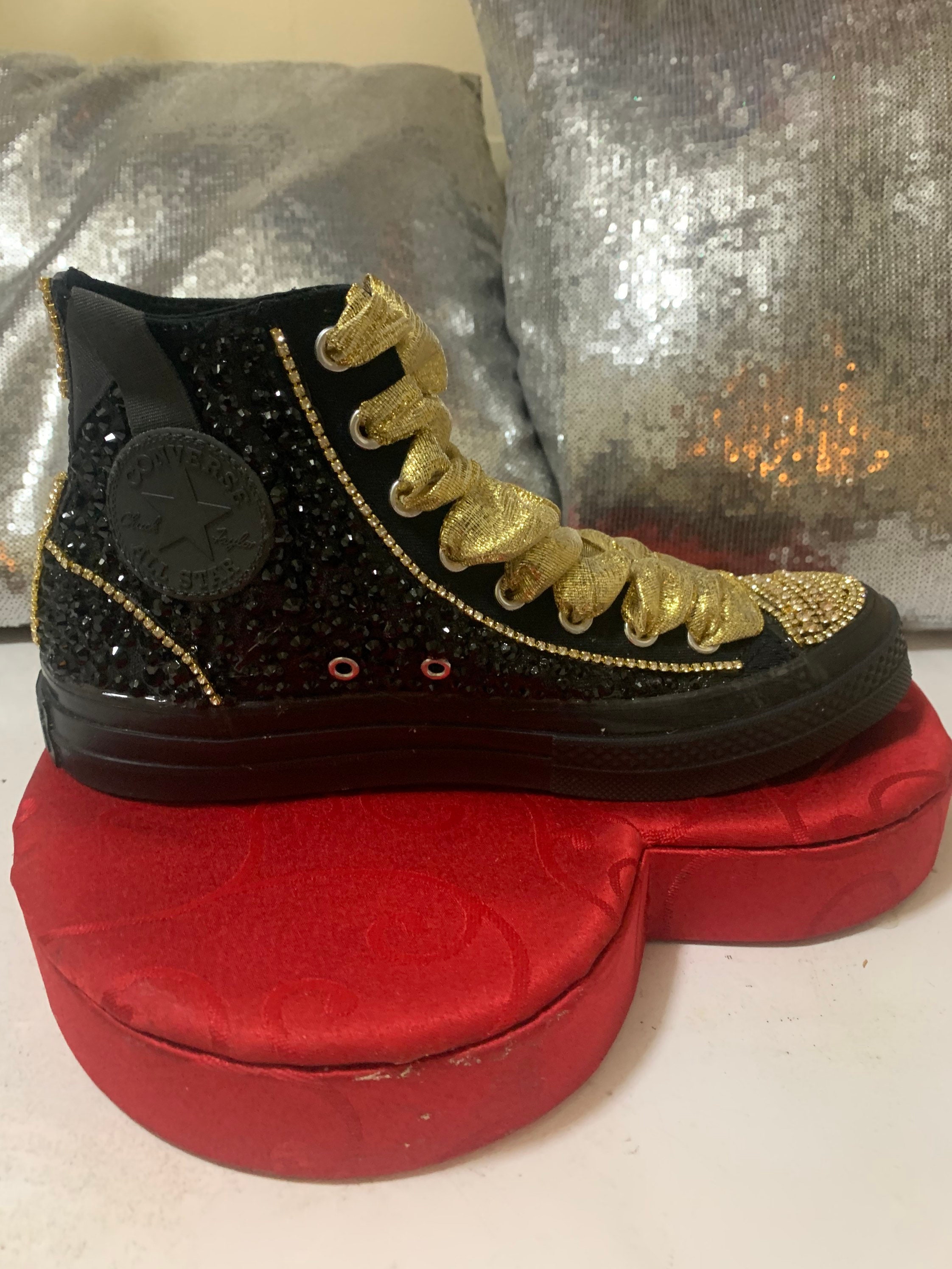 Gold Converse - Etsy