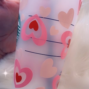 Valentine&#39;s Starbucks Venti Cold Cup: Personalized Heart Design