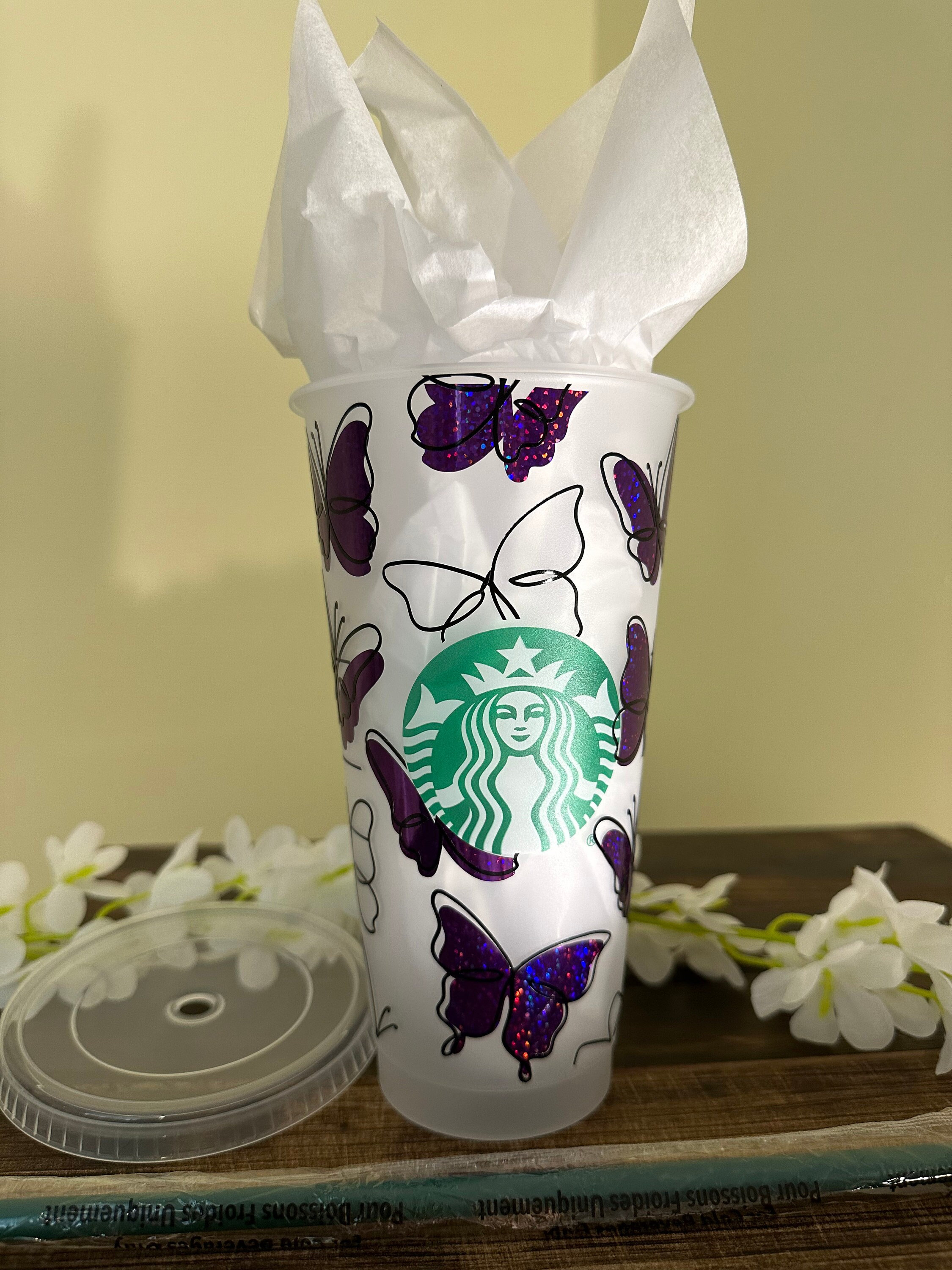 Butterfly Starbucks Venti Cold Cup: Personalized Reusable Tumbler - Etsy