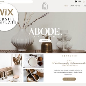 WIX Store Vorlage - Website-Design für den Handel - WIX Natural Theme - Wix Vorlagen - Minimal Store Themes - Website