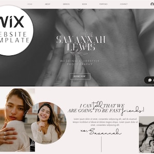 Wix Website Template: Wedding & Lifestyle Photography Theme