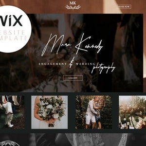 WIX Photography Template - Website Design for Wedding Photographers  - WIX Photography  Theme - Wix Templates - Feminine Blog Themes