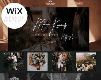 WIX Photography Template - Website Design for Wedding Photographers  - WIX Photography  Theme - Wix Templates - Feminine Blog Themes