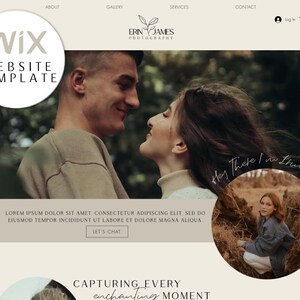 WIX Website Template: Wedding & Lifestyle Photography, Neutral Minimal Theme
