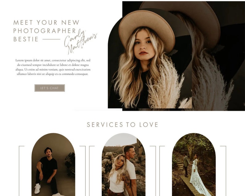 WIX Photography Template Website Design for Wedding Etsy WIX Photography Template Website Design for Wedding Etsy