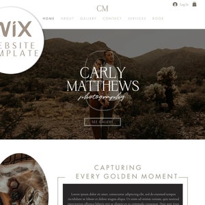 WIX Photography Template - Website Design for Wedding Photographer  - WIX Photography Theme - Wix Templates - Lifestyle Photography Business