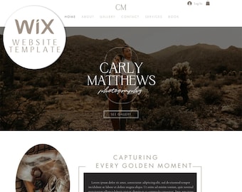 WIX Photography Template - Website Design for Wedding Photographer  - WIX Photography Theme - Wix Templates - Lifestyle Photography Business