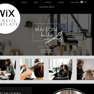 Salon Website Template - Hair Salon Website - WIX website template - Black & White - Skincare - Nail Salon - Spa Theme - Theme - Aesthetic