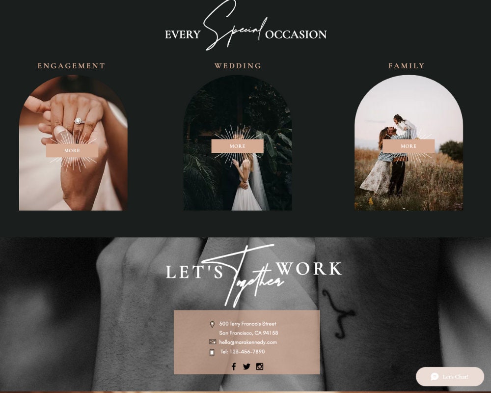 WIX Photography Template Website Design for Wedding Etsy WIX Photography Template Website Design for Wedding Etsy