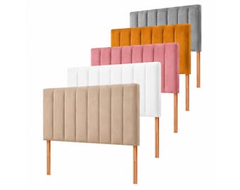 豪華なベルベット張りのヘッドボード｜パッド入りモダンベッドルーム家具（高さ24インチ）