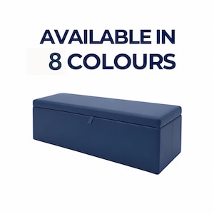 Plush Fabric Ottoman Storage Box | Upholstered Rectangular Hidden Storage Bench