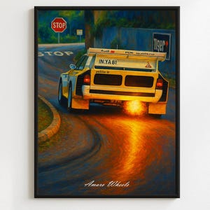 Audi Quattro S1 Nº6 Rally Group B Poster – Classic Rally Car Wall Art – Vintage Motorsport Print – Legendary Group B Racing Illustration