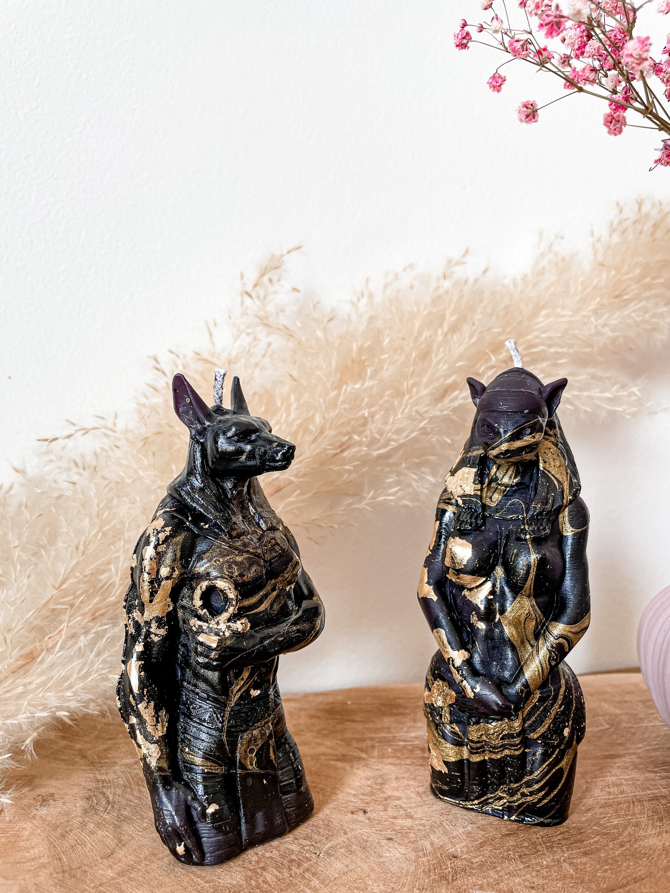 Bougie Bastet et Anubis