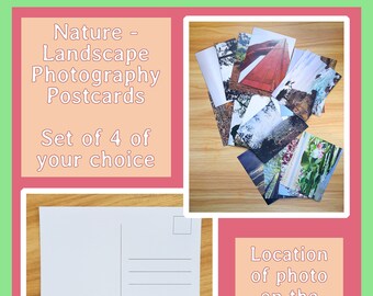 Nature - Landscape Photography Postcards Set of 4