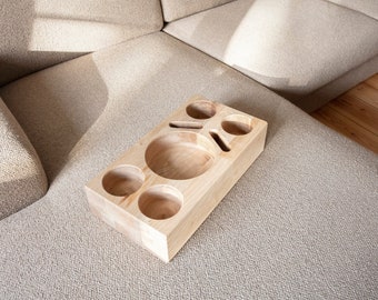 Snack butler »ONLY NATURE« Oak (oak), couch butler, sofa butler, sofa tray