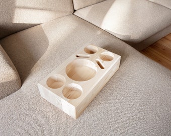 Snack butler »ONLY NATURE« Spruce (spruce), couch butler, sofa butler, sofa tray