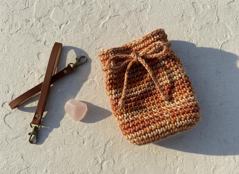 Mini Crochet Drawstring Bag Pattern PDF | Beginner Friendly Mesh Bag ...