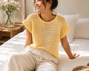 Molde de crochê para blusa de verão em PDF