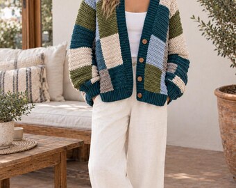 Patchwork Crochet Cardigan Pattern