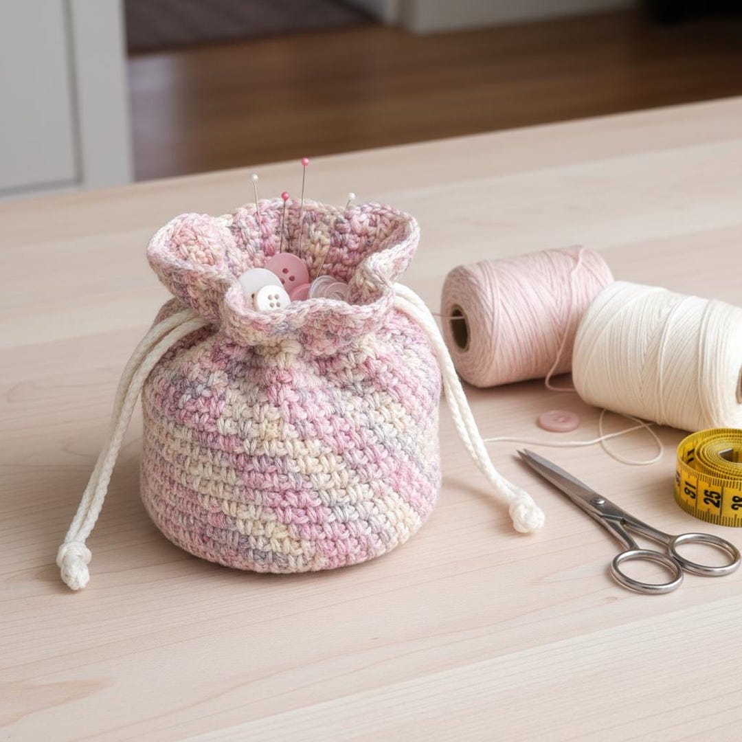 Mini Crochet Drawstring Bag Pattern PDF | Beginner Friendly Mesh Bag ...