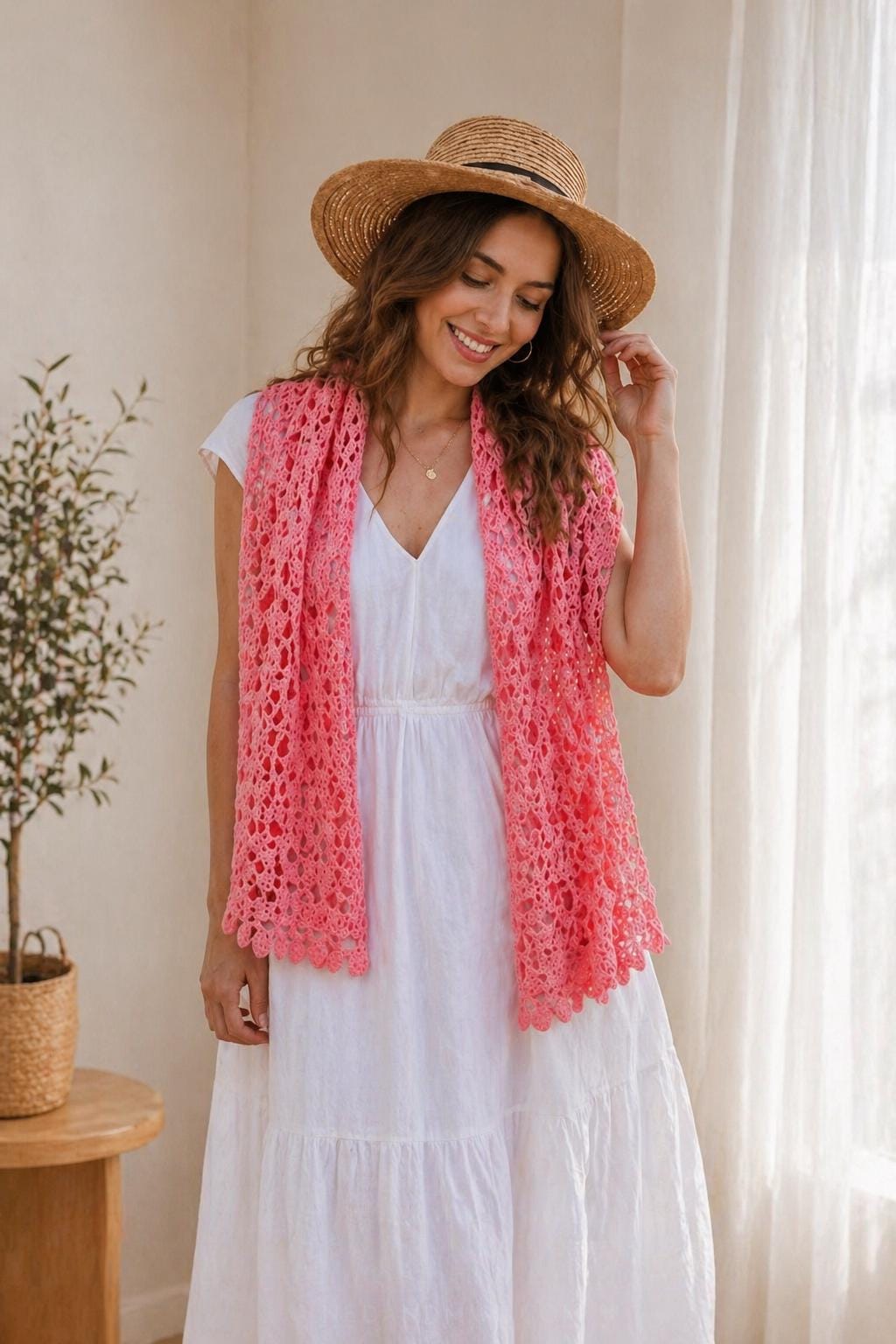 Summer Sunset Lace Shawl