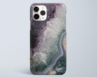 Amethyst Handyhülle Stein iPhone 13 Pro Case Geoide iPhone 14 15 Pro Case iPhone SE 8 Plus Samsung S22 S23 Galaxy Pixel 7 8