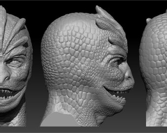 Alien Reptile Head #1